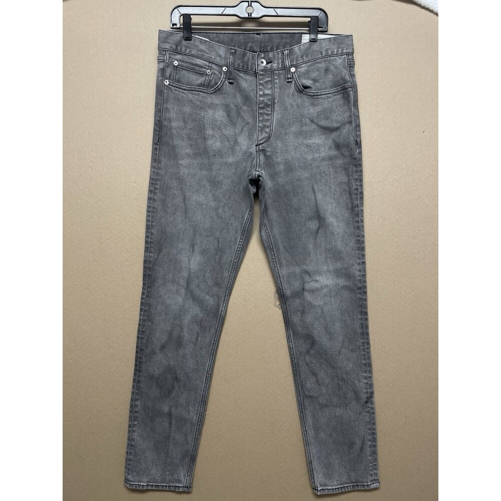 Rag & Bone Fit 2 Slim Fit Men's W33 L32 Grey/Black Acid Wash Jeans Stretch Denim